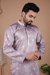 Malai Silk Kurta with Heavy Embroidery & Sequence Work 02